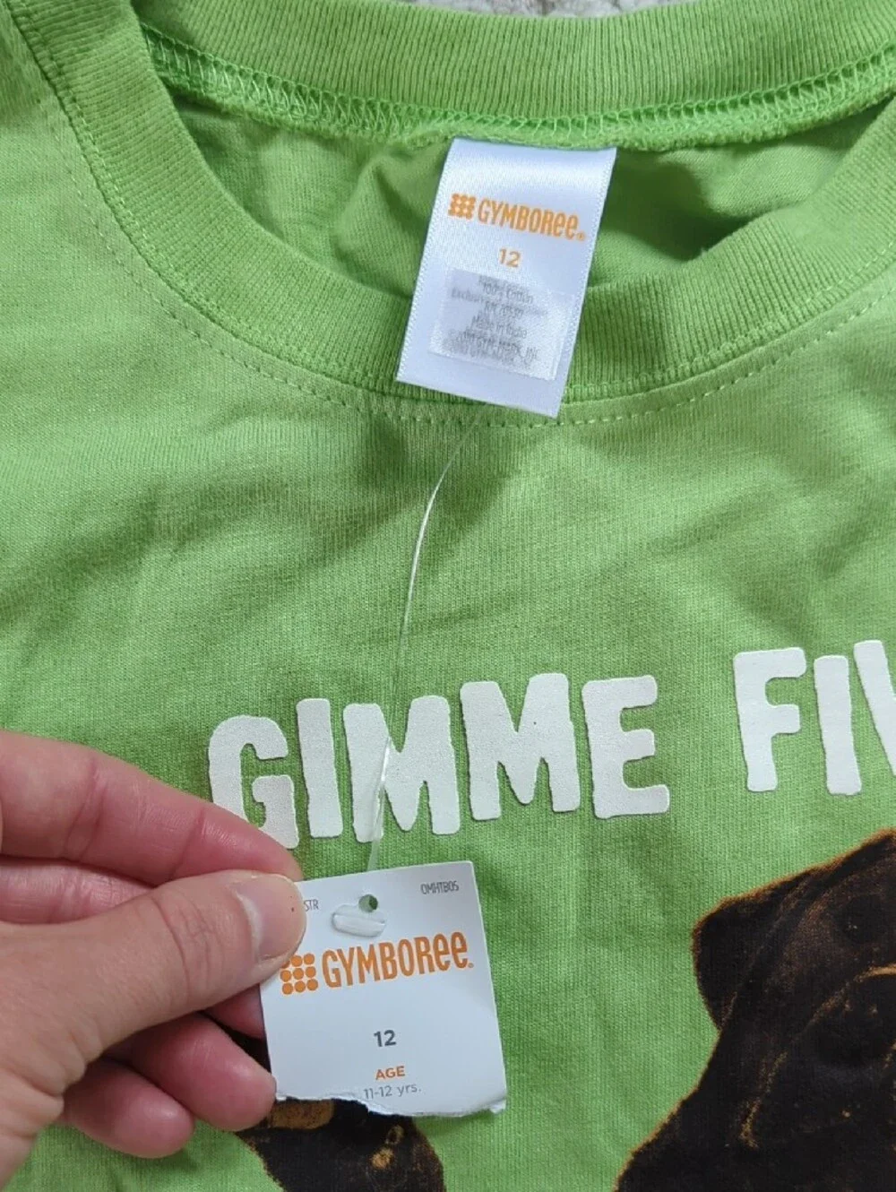 NWT Gymboree Gimme Five! Dog Graphic Tee Size 12